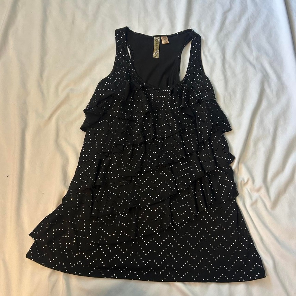 Y2k Eyeshadow Grunge Ruffle Tank Top